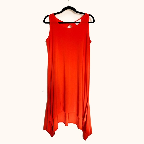 Vintage Orange Mini Dress Sz M - Picture 1 of 3